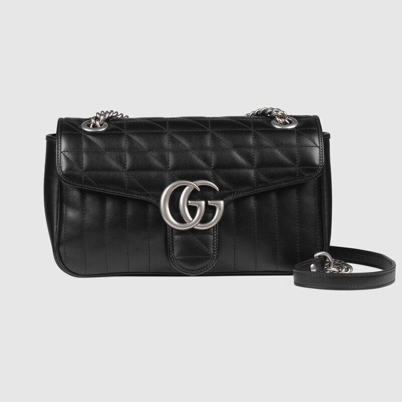 Marmont Small Matelasse Shoulder Bag 443497 Black